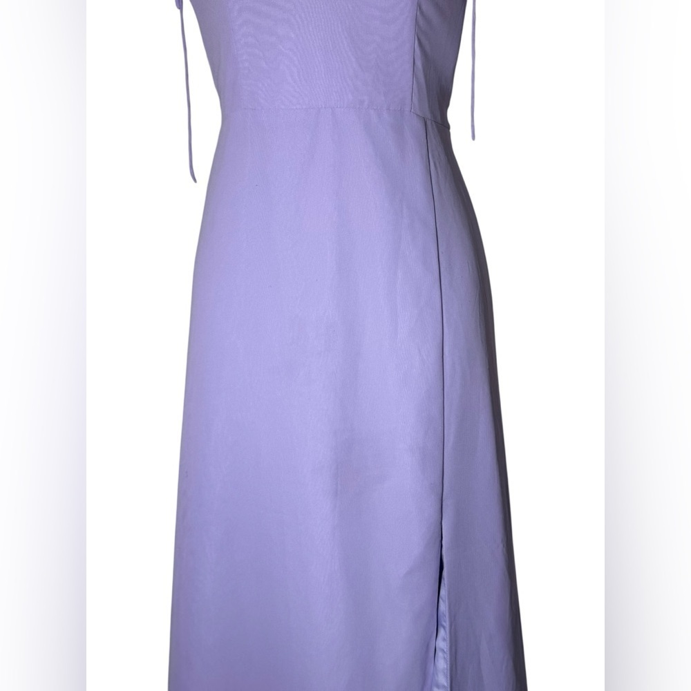 Azazie Mady purple chiffon women maxi Dress size A8 - Picture 7 of 16